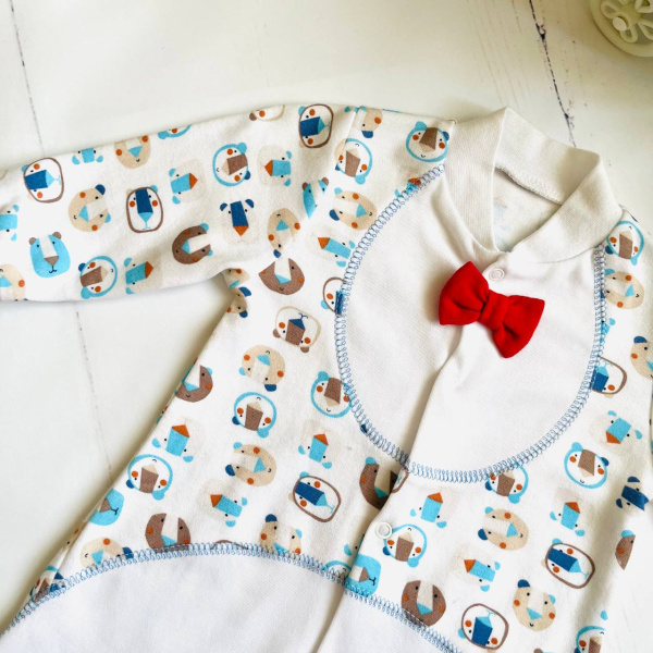 Комбинезон для новорожденного мальчика из натурального хлопка Bebika (20/13-10)